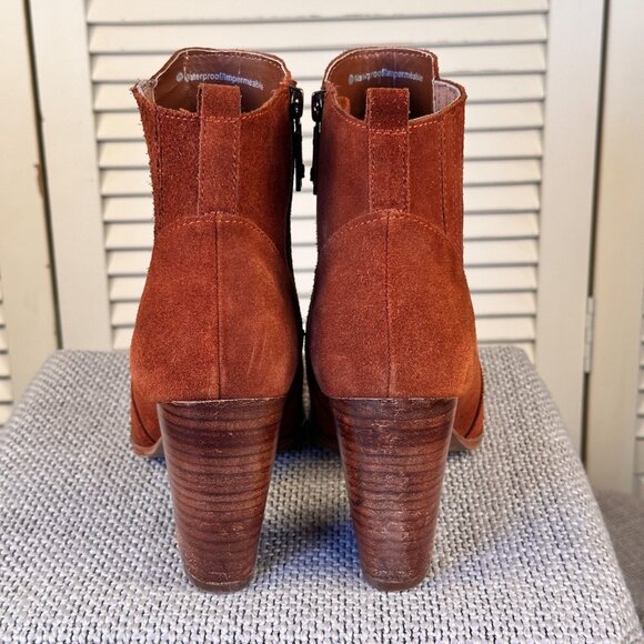 Beautiful Blondo Reese Brown Sienna Suede Waterproof Ankle Bootie Women Size 9.5 - Picture 5 of 8